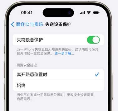 华阴苹果手机维修分享iOS17'失窃设备保护'功能是什么？ 